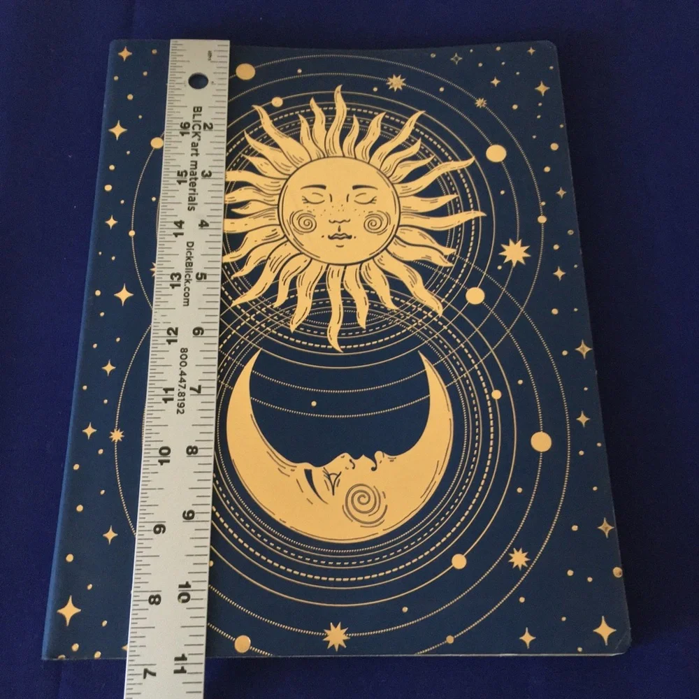 Sun & Moon Celestial Faux Leather Notebook